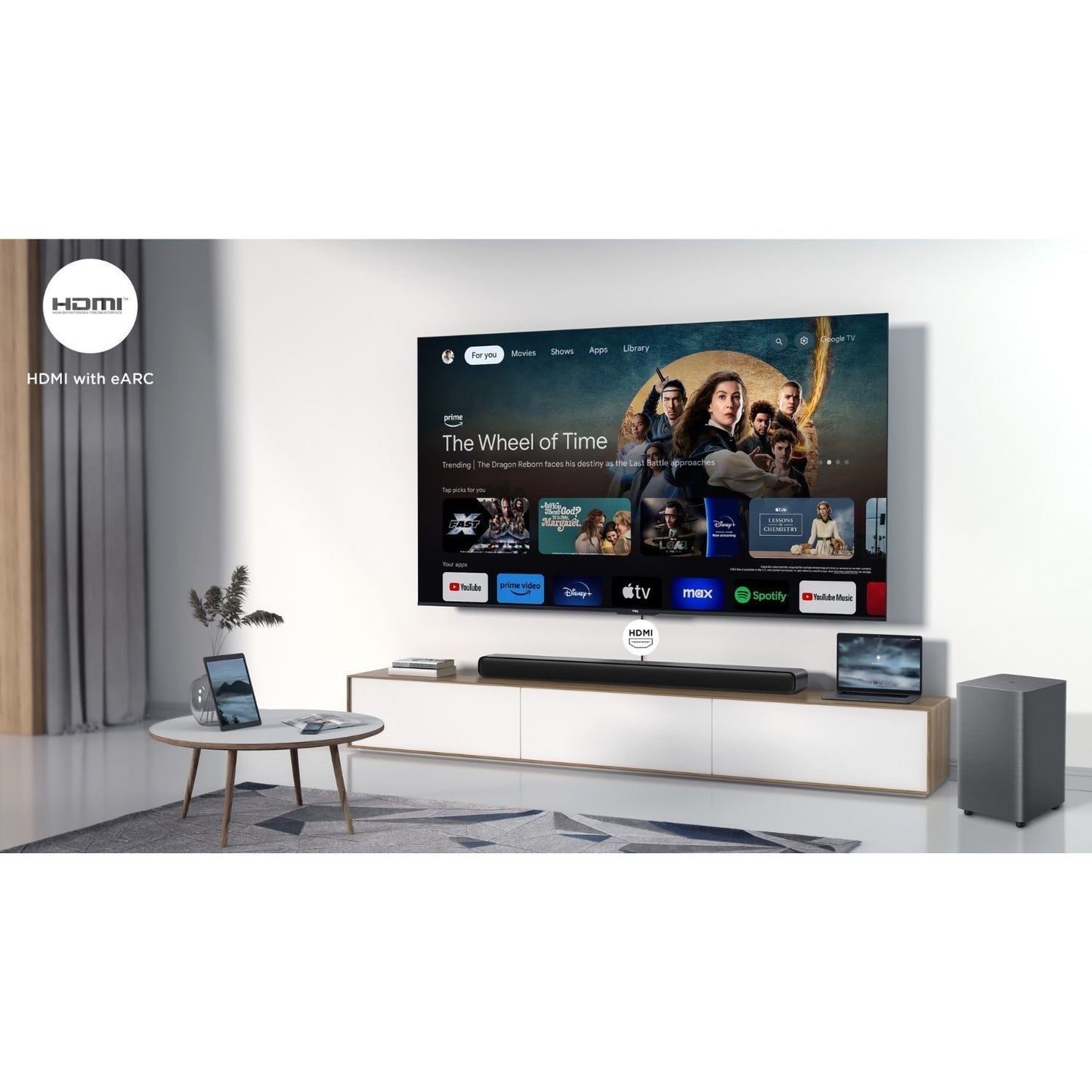 L'immersion ultime : Barre de son TCL S55HE avec Dolby Atmos