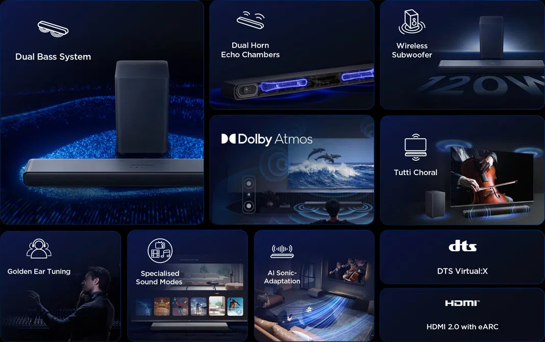L'immersion ultime : Barre de son TCL S55HE avec Dolby Atmos